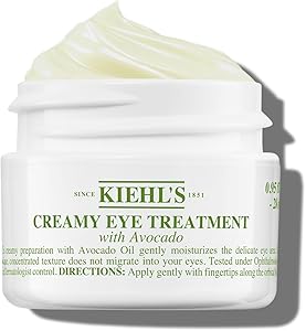 Kiehl's Avocado Eye Treatment, Under Eye Cream for Puffiness and Dark Circles, with Caffei