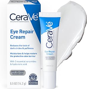 CeraVe Eye Repair Cream, Under Eye Cream For Puffiness And Bags Under Eyes, Hyaluronic Aci